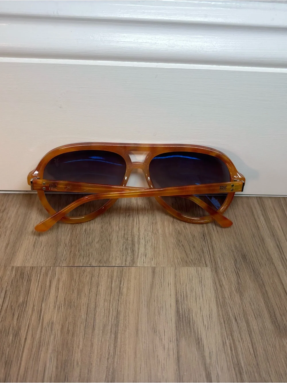 Frye Tortoise Aviator Sunglasses with Brown Lenses